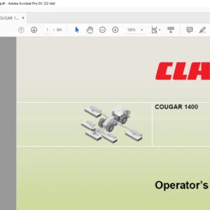 CLAAS COUGAR 1400 Operators Manual - PDF DOWNLOAD